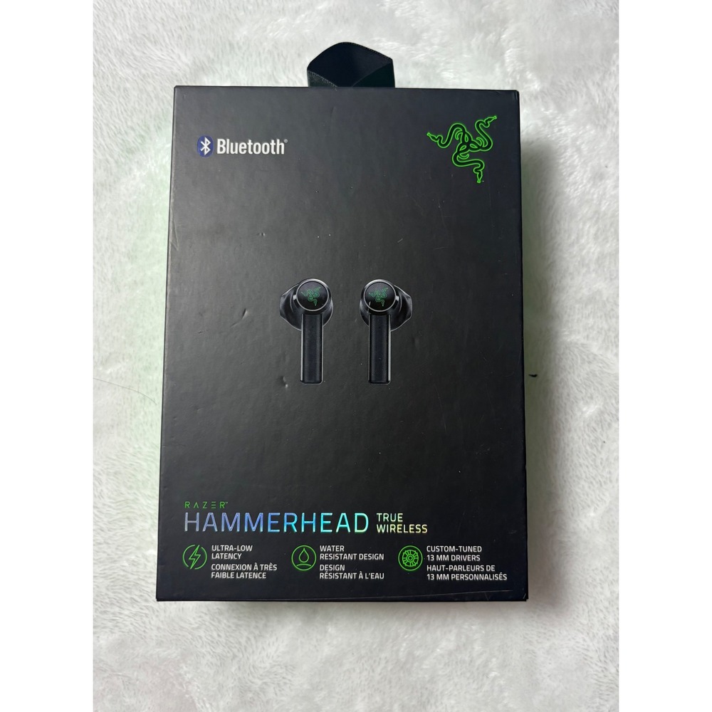 Razer Hammerhead True Wireless Earbuds Black Bluetooth Gaming Headphones RZ12